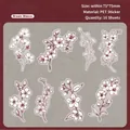 Retro flower PET stickers for DIY, 16 sheets of decorative peach blossom motifs - Peach Dream