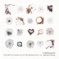 Gothic PET spider web and dark rose stickers for DIY journaling, 20 pieces set - Brushed Spider Web