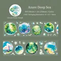 Blue Ocean theme PET decorative tape with bubble miniature scenes, 50mm x 2m roll - Green Underwater Whirlpool