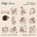 Retro PET stickers Gap Traces series with vintage frames and English text for journaling - Frame Gap Traces