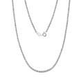 Polished S925 sterling silver Figaro chain with Italy hallmark and spring clasp - 1.8mm Cauliflower Chain 60cm Thick