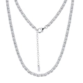 S925 sterling silver Figaro chain necklace featuring a polished finish and lobster clasp - Phoenix Tail Chain 60cm