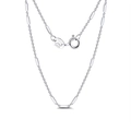 S925 sterling silver Figaro chain necklace with polished beads and Italy hallmark - 60cm Cylindrical Burnishing Chamber