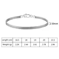 Tabla de tallas para pulsera de plata S925 con longitudes de 16,5 a 21,5 cm y sus pesos - Chapado en Platino 16.5CM Peso Aprox.: 2.26g