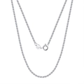 Klassieke S925 sterling zilveren rolo ketting met Italië kenmerk en veersluiting - 45cm / 1.5mm Kunstmatige parelketting (Alleen ketting (zonder hanger)) / Zilver