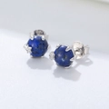 Orecchini a lobo in argento S925 e lapislazzuli con motivi cielo stellato e pianeta - Argento 925 / Argento