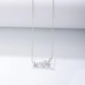 Collier élégant en argent 925 avec un pendentif minimaliste en forme de lettre wish - Argent 925 / Argent