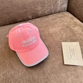 Casquette de baseball en coton rose et bleu avec broderie One & Only sur fond tissu - 56-58cm Ajustable / Rose