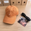 Casquette de baseball en coton caramel avec broderie lettre R blanche sur bois naturel - 56-60cm (Ajustable) / Jaune gingembre