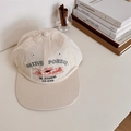 Cream-colored baseball cap with red mountain embroidery and vintage lettering - 56-58cm Adjustable / Beige Khaki