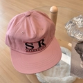 Berretto da baseball vintage rosa con ricamo SR AFTERGLOW 3D e visiera piatta chic - 56-58cm Regolabile / Rosa