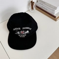 Black cotton baseball cap with white Native Forest embroidery in a retro streetwear style - 56-58cm Adjustable / Black