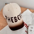 Vintage washed baseball cap in cream and coffee gradient with THE BEST letter print - 56-59cm Regular / Beige Khaki
