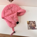 Pink winter earflap aviator hat with windproof waterproof fabric and buckle strap - 56-58cm / Pink