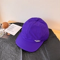 Gorra de béisbol morada de secado rápido con ala corta y bordado NEVER GIVE UP - 56-58cm / Morado