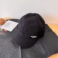 Gorra de béisbol negra de secado rápido con visera corta y bordado blanco - 56-58cm / Negro
