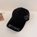 Vintage black washed baseball cap with white OUTSTAND embroidery and side slogan detail - Normal Circumference 56-58cm (Adjustable) / Black