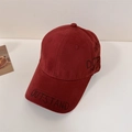 Vintage washed dark red baseball cap with black OUTSTAND embroidery in cotton twill - Normal Circumference 56-58cm (Adjustable) / Burgundy