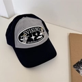 Distressed black and gray baseball cap featuring vintage Los Angeles embroidery patch - 56-58cm (Adjustable) / Black