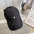 Minimalistische schwarze schnelltrocknende Baseballkappe mit Stickerei und verstärktem Rand - 56-58cm Verstellbar / Schwarz