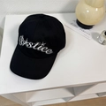 Retro black baseball cap featuring white 3D letter embroidery and star decoration - 56-58cm Adjustable / Black