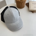 Grey and black two-tone mesh baseball cap with breathable mesh back on white surface - 56-58cm Adjustable / Light Gray Black Mesh