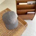 Minimalist five-panel short brim baseball cap in dark gray suede for men and women - 56-59cm (Adjustable) / Gray