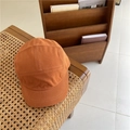 Caramel suede five-panel short brim baseball cap in a trendy soft top outdoor style - 56-59cm (Adjustable) / Orange