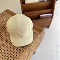 Minimalist beige five-panel baseball cap in premium cotton canvas on wooden display - 56-59cm (Adjustable) / Beige Khaki