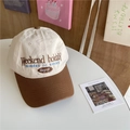Retro baseball cap in beige and brown with weekend embroidery and a vintage soft top - 56-59cm (Adjustable) / Camel