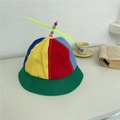 Cappello da pescatore per bambini multicolore con elica a libellula rotante - 48-52cm / Stampato