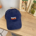 Casquette baseball bleu marine en coton délavé avec broderie blanche Stitches - 56-59cm (Réglable) / Bleu Marine