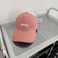 Cappellino da baseball rosa in cotone con ricamo 3D Boston 1630 su ripiano - 56-62cm Regolabile / Rosa