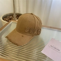 Distressed tan cotton canvas baseball cap with PEACE patch embroidery detail - 57-62cm (Adjustable) / Camel