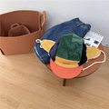 Bonnet enfant en velours côtelé à patchwork coloré avec doublure chaude en polaire - 2-6 Ans (48-52cm) / Jaune