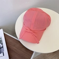 Pink baseball cap for women with bow decoration and lightweight breathable fabric - 56-59cm(Adjustable) / Pink