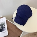 Navy blue baseball cap with bow knot detail, lightweight breathable sun hat for women - 56-59cm(Adjustable) / Navy Blue