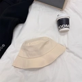 Cappello a secchiello in cotone beige crema minimalista per protezione solare all'aperto - 56-60cm / Beige