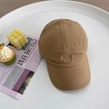 Minimalist five-panel outdoor baseball cap in coffee brown with neat stitching on white tray - 56-59cm (Adjustable) / Khaki