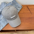 Casquette de baseball en coton gris avec broderie Consice blanche sur bois - Circonférence Normale : 56-60cm [Réglable] / Gris