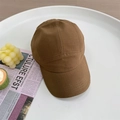 Deep brown ripstop short brim baseball cap in minimalist outdoor style for men - 56-59cm (Adjustable) / Brown