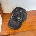 Vintage gewassen zwarte honkbalpet met LOVE-letters in streetwear-stijl - 56-59cm (Verstelbaar) / Donkergrijs