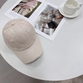 Distressed vintage beige baseball cap with ripped details and frayed edge design - 56-59cm (Adjustable) / Beige