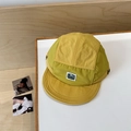 Cappellino da camping a 5 pannelli giallo senape e verde oliva in nylon ripstop - 56-58cm / Giallo