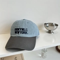 Berretto da baseball retrò bicolore blu chiaro e grigio scuro con ricamo BRKYNL - 56-58cm (Regolabile) / Blu Denim + Grigio