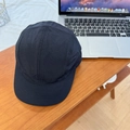 Quick-dry five-panel baseball cap in black nylon, American vintage style for street wear - 56-59cm (Adjustable) / Black