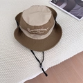 Chapeau de soleil bicolore marron et kaki avec cordon réglable pour l'extérieur - 56-58cm / Khaki