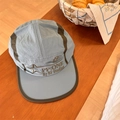 Quick-dry five-panel cap in light blue and dark brown with premium embroidery detail - 56-58cm Adjustable / Blue