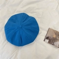 Gorra tipo newsboy clásica azul oscuro para mujer con textura de pana a rayas - 56-59cm / Azul Real
