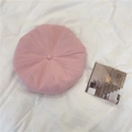 Gorra de pana rosa para mujer de estilo vintage octagonal para otoño e invierno - 56-59cm / Rosa